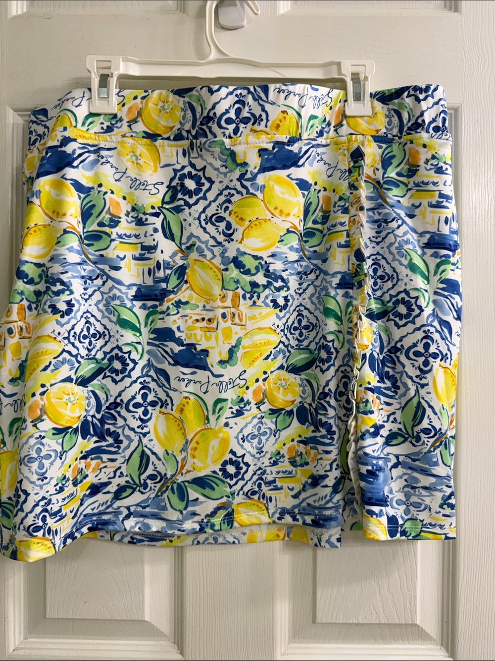 SALE☀️Women’s Lemon Print Mini Skirt - Yellow & Blue